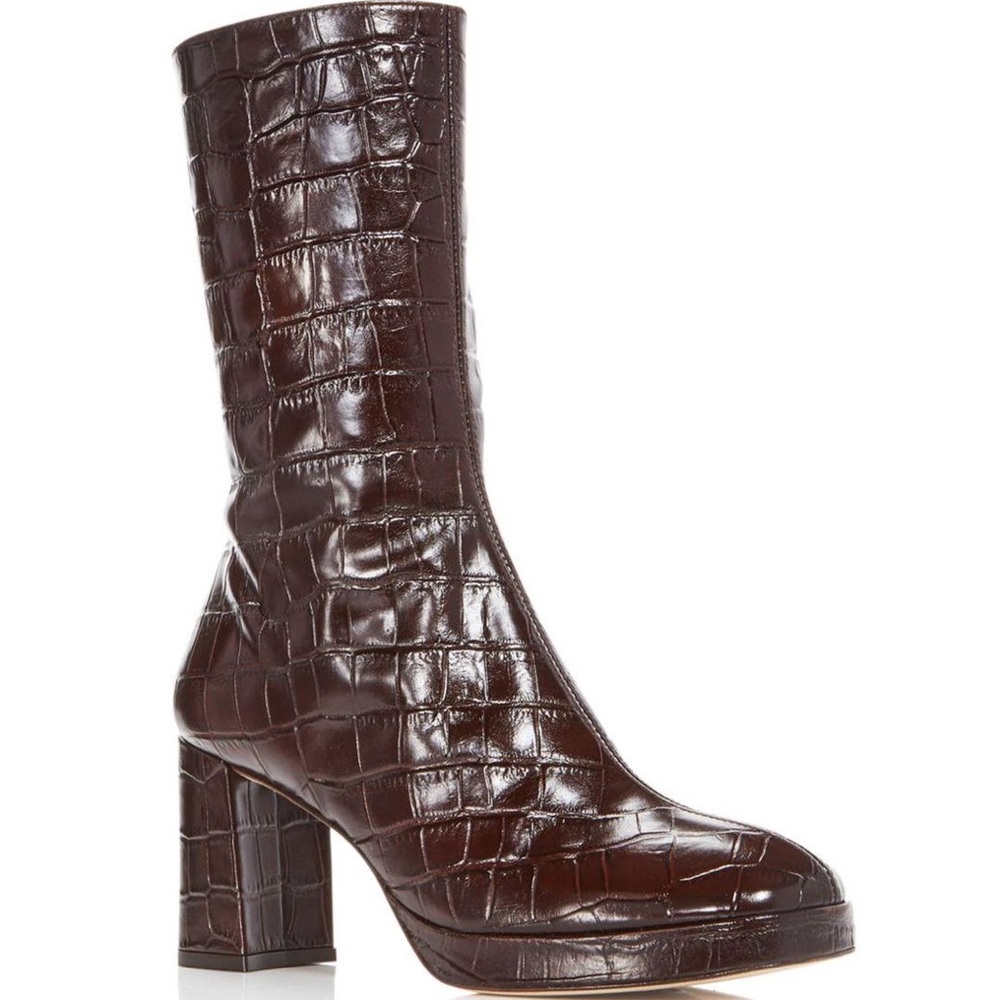 MIISTA Carlotta croc leather boots